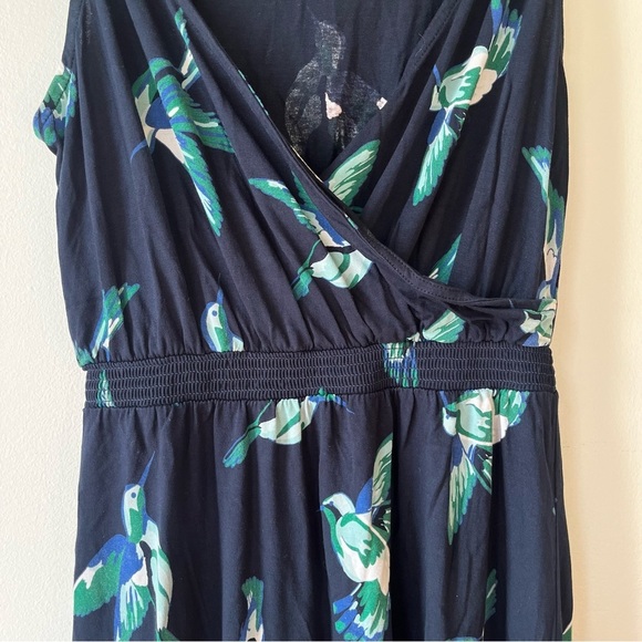 Joe fresh hummingbird knee length wrap dress size small | tie shoulder sundress - Picture 3 of 11